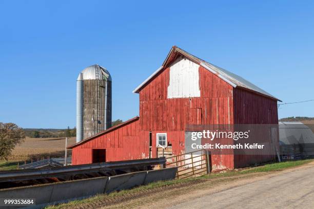 roadside red barn - keiffer stock pictures, royalty-free photos & images