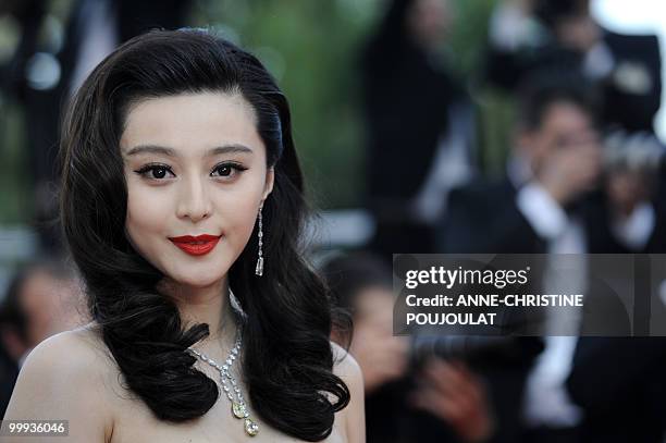 Chinese actress Fan Bingbing arrives for the screening of "Des Hommes et des Dieux" presented in competition at the 63rd Cannes Film Festival on May...