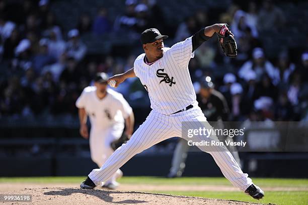 Tony Pena of the Chicago White Sox pitches against the Toronto Blue Jays on May 9, 2010 at U.S. Cellular Field in Chicago, Illinois. The Blue Jays...