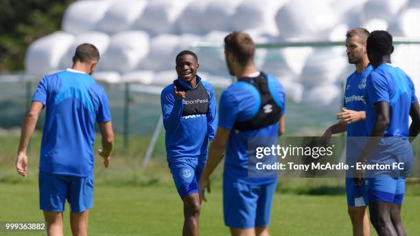 Ademola Lookman of Everton during the Everton training session ahead of the pre-season friendly match against ATV Irdning on July 14, 2018 in Liezen,...