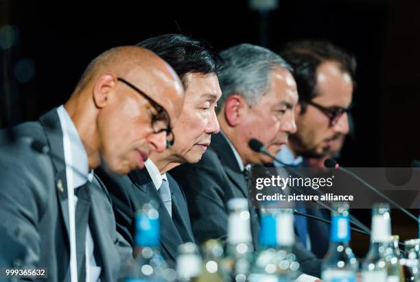 William Louis-Marie , Executive Director of the International Boxing Association , Wu Ching-Kuo, President of AIBA, Ray Silvas, AIBA supervisor,...