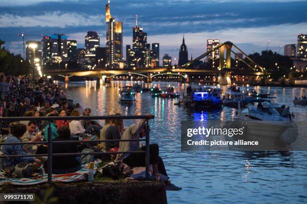 Classical music aficionados enjoying the free Open Air Concert of the Symphony Orchestra of Hessischer Rundfunk - the state of Hesse's radio...