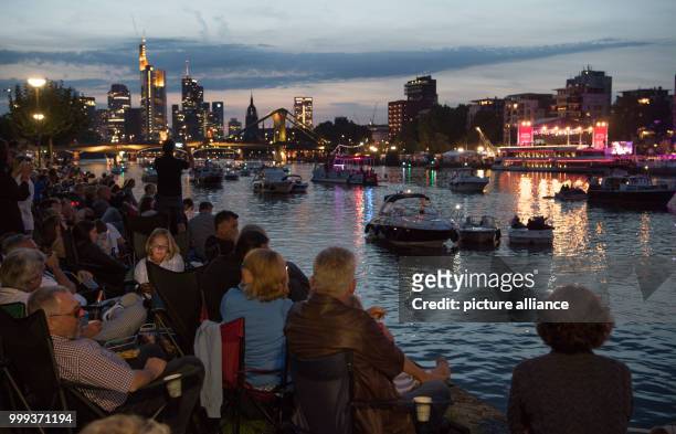 Classical music aficionados enjoying the free Open Air Concert of the Symphony Orchestra of Hessischer Rundfunk - the state of Hesse's radio...