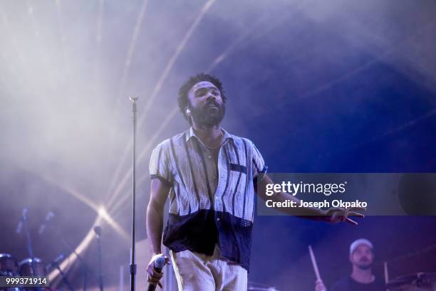 Childish Gambino performs on Day 2 of Lovebox festival at Gunnersbury Park on July 14, 2018 in London, England.