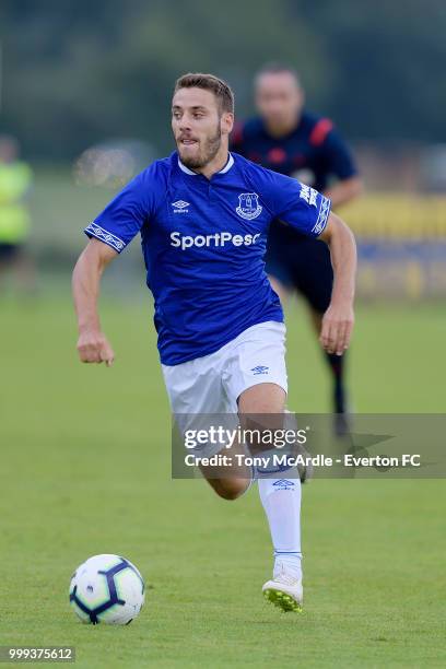 Nikola Vlasic of Everton on the ball during the pre-season friendly match between ATV Irdning and Everton on July 14, 2018 in Liezen, Austria.
