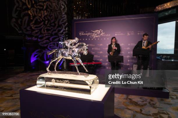 The Horse of the Year trophy displayed at 2017/18 HKJC Champion Awards Presentation Ceremony on July 13, 2018 in the Ritz-Carlton, Hong Kong.