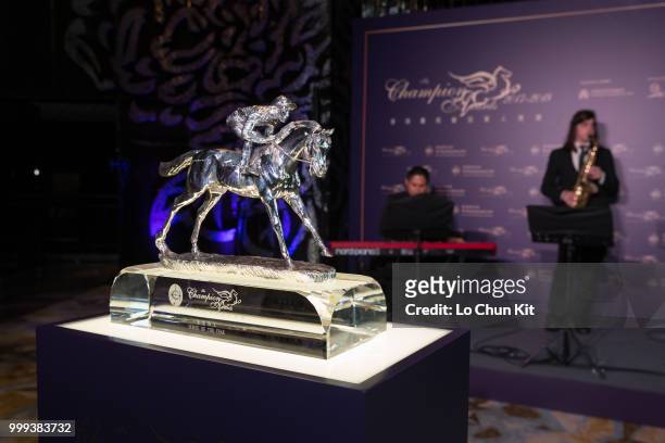 The Horse of the Year trophy displayed at 2017/18 HKJC Champion Awards Presentation Ceremony on July 13, 2018 in the Ritz-Carlton, Hong Kong.