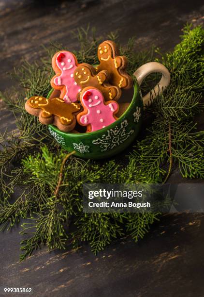 christmas concept with gingerbread - animal representation stock pictures, royalty-free photos & images