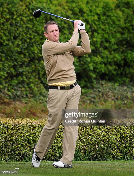 Emmet Staunton in action during the Powerade PGA Assistants' Championship regional qualifier at County Meath Golf Club on May 18, 2010 in Trim,...