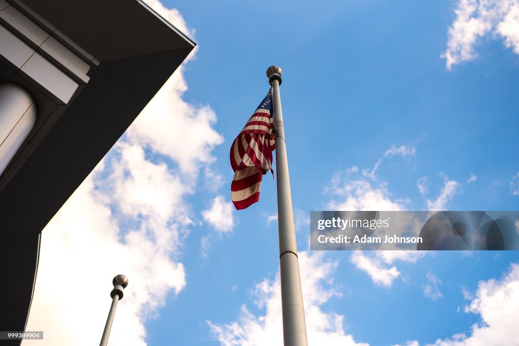 American Flag on Pole