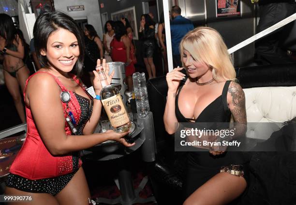 Model Jessica Weaver hosts Larry Flynt's Hustler Club Instagram party at Larry Flynt's Hustler Club on July 15, 2018 in Las Vegas, Nevada.