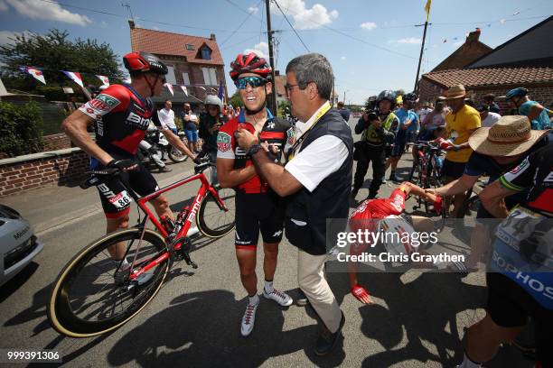 Michael Schar of Switzerland and BMC Racing Team / Richie Porte of Australia and BMC Racing Team / Crash / Injury / Doctor / Medical / Abandon /...