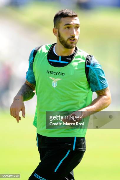 Danilo Cataldi of SS Lazio in action during the SS Lazio pre-season training camp on July 15, 2018 in Auronzo di Cadore nearBelluno, Italy.