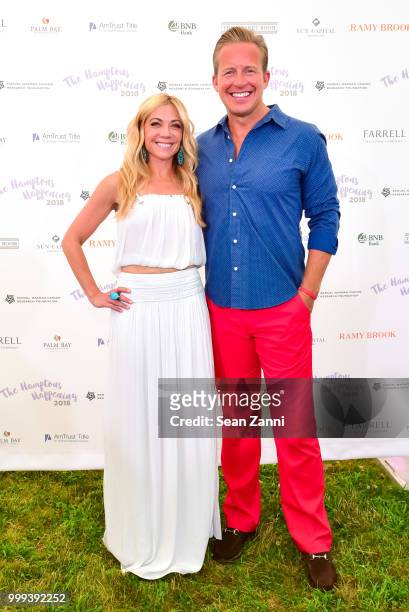 Ramy Brook Sharp and Chris Wragge attend The Samuel Waxman Cancer Research Foundation 14th Annual The Hamptons Happening on July 14, 2018 in...