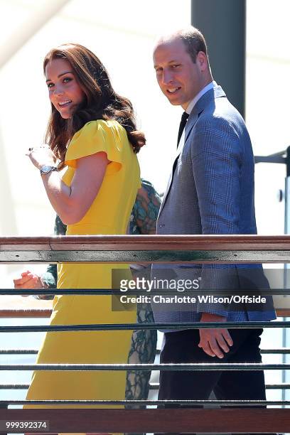 Kate Middleton, the Duchess of Cambridge and HRH Prince William, the Duke of Cambridge at All England Lawn Tennis and Croquet Club on July 15, 2018...