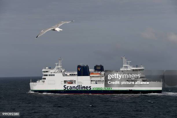 The ferry "Deutschland" of the Scandline line sailing between Puttgarden, Germany and Rødbyhavn, Denmark, 25 August 2017. The future of the ferry...