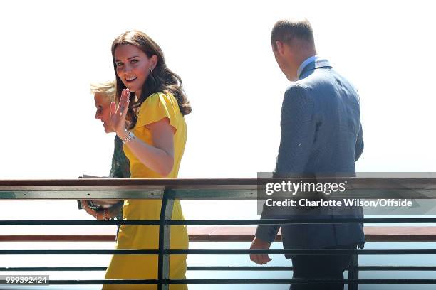 Kate Middleton, the Duchess of Cambridge and HRH Prince William, the Duke of Cambridge at All England Lawn Tennis and Croquet Club on July 15, 2018...