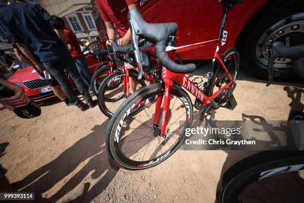 Start / Marcel Kittel of Germany and Team Katusha / Canyon Bike / Brake / Detail view / during the 105th Tour de France 2018, Stage 9 a 156,5 stage...