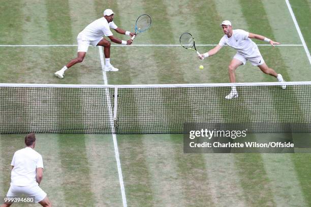 Mens Doubles Final - Raven Klaasen & Michael Venus v Mike Bryan & Jack Sock - Raven Klaasen and Michael Venus in action at All England Lawn Tennis...