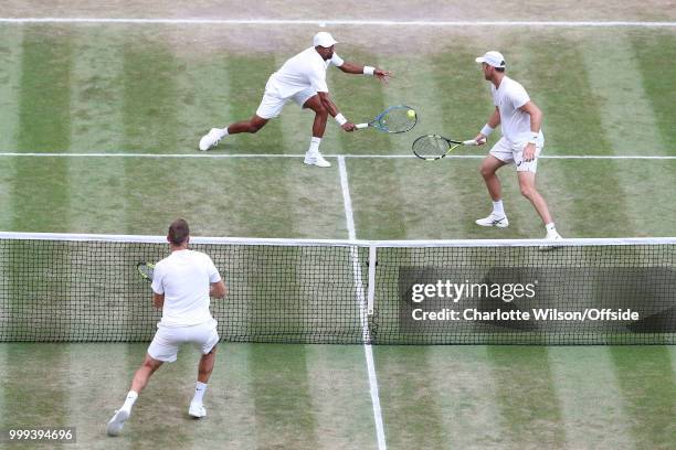 Mens Doubles Final - Raven Klaasen & Michael Venus v Mike Bryan & Jack Sock - Raven Klaasen and Michael Venus in action at All England Lawn Tennis...