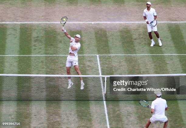 Mens Doubles Final - Raven Klaasen & Michael Venus v Mike Bryan & Jack Sock - Michael Venus and Raven Klaasen in action at All England Lawn Tennis...