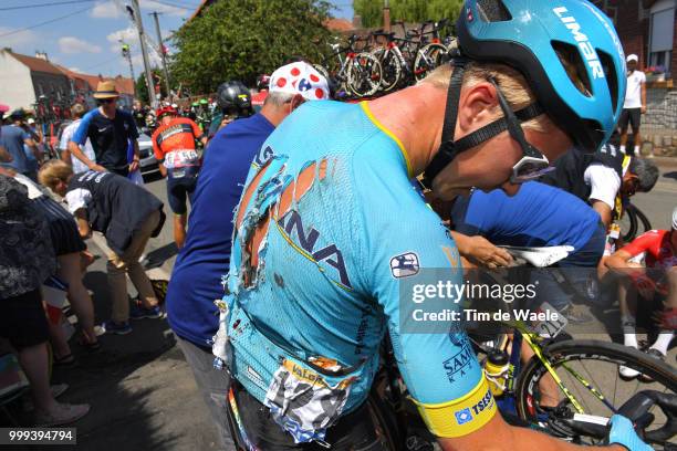 Michael Valgren of Denmark and Astana Pro Team / Crash / Injury / Medical / during the 105th Tour de France 2018, Stage 9 a 156,5 stage from Arras...