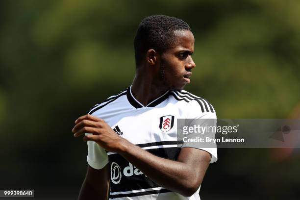 Ryan Sessegnon of Fulham looks on during the pre-season friendly between Reading and Fulham at the EBB Stadium on July 14, 2018 in Aldershot, England.