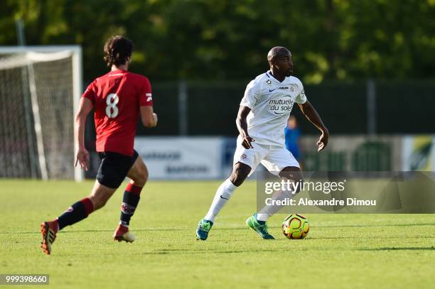 Souleymane Camara of Montpellier during the Friendly match between Montpellier and Clermont Ferrand on July 14, 2018 in Mende, France.