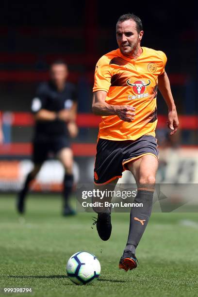 John O'Shea of Reading in action during the pre-season friendly between Reading and Fulham at the EBB Stadium on July 14, 2018 in Aldershot, England.