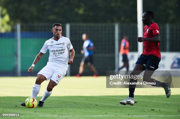 Ruben Aguilar of Montpellier during the Friendly match between Montpellier and Clermont Ferrand on July 14, 2018 in Mende, France.
