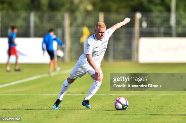Florent Mollet new player of Montpellier during the Friendly match between Montpellier and Clermont Ferrand on July 14, 2018 in Mende, France.