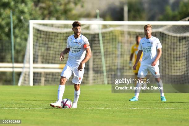 Paul Lasne of Montpellier during the Friendly match between Montpellier and Clermont Ferrand on July 14, 2018 in Mende, France.