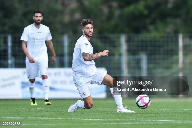 Paul Lasne of Montpellier during the Friendly match between Montpellier and Clermont Ferrand on July 14, 2018 in Mende, France.