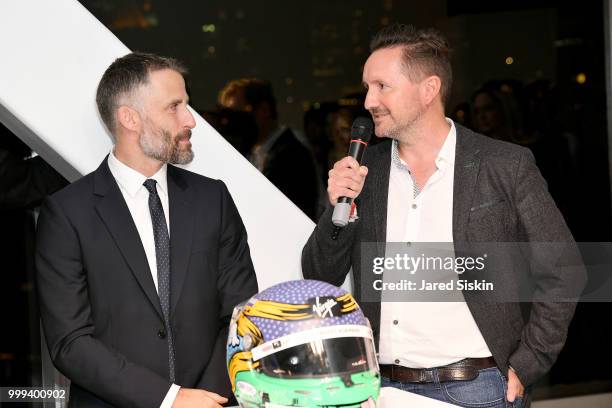 Aldo del Bo Kaspersky Lab and Cameron Maultby DS Virgin Racing speak at "Art Goes Green" event at The New Museum in New York, organized by Kaspersky...