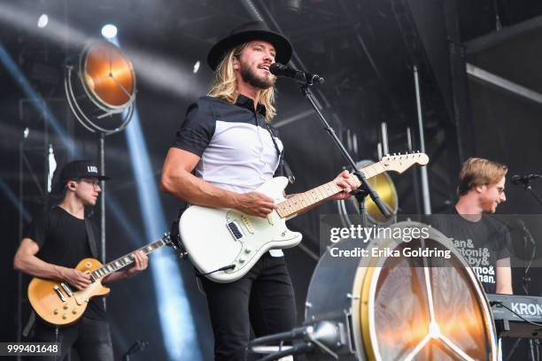 Trevor Terndrup of Moon Taxi performs at Sloss Furnace on July 14, 2018 in Birmingham, Alabama.