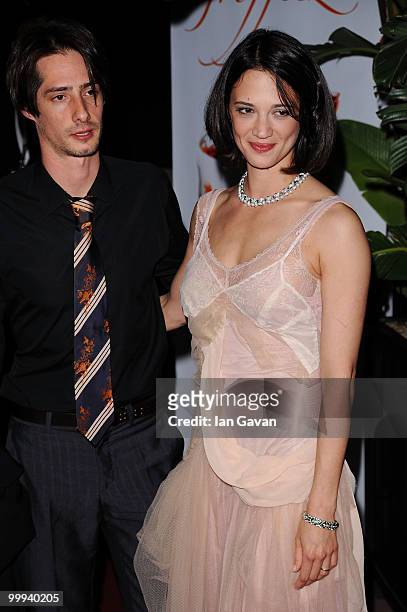 Michele Civetta and Asia Argento attend the World Music Awards 2010 at the Sporting Club on May 18, 2010 in Monte Carlo, Monaco.