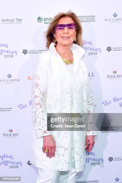 Marion N. Waxman attends The Samuel Waxman Cancer Research Foundation 14th Annual The Hamptons Happening on July 14, 2018 in Bridgehampton, New York.