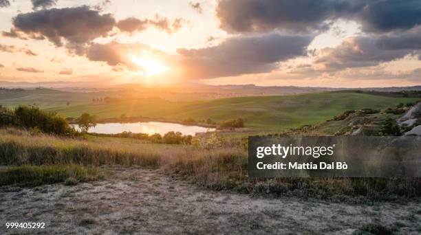 sunset in tuscany - matita stock pictures, royalty-free photos & images