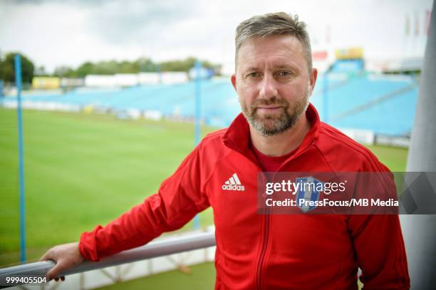 Jerzy Brzeczek, poses during photo shoot on September 12, 2017 in Plock, Poland.