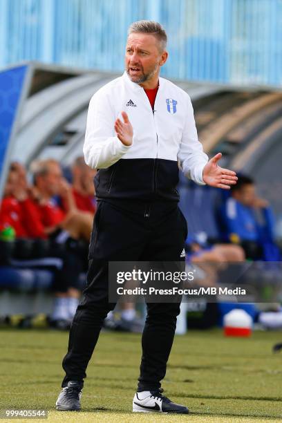 Jerzy Brzeczek during friendly game between Wisla Plock and Stomil Olsztyn on July 13, 2018 in Plock, Poland.