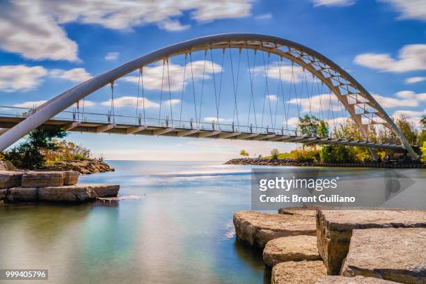 humber bay arch bridge - humber bridge stock pictures, royalty-free photos & images