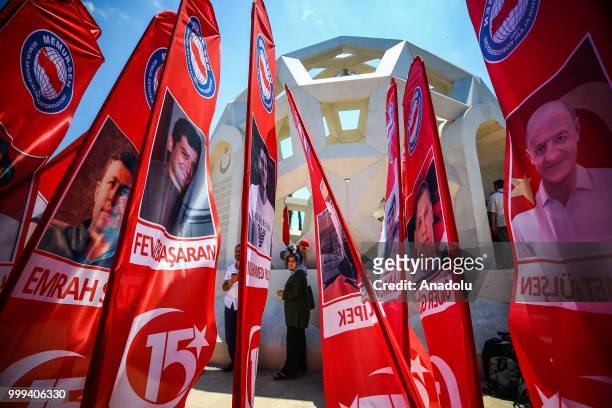 People visit the "July 15 Martyrs' Memorial" during the July 15 Democracy and National Unity Day's events held to mark July 15 defeated coup's 2nd...