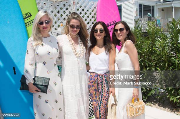 Sterling McDavid, Sarah Bray, Florencia Cavallo and Elise Labau attend the Modern Luxury + The Next Wave at Breakers Montauk on July 14, 2018 in...
