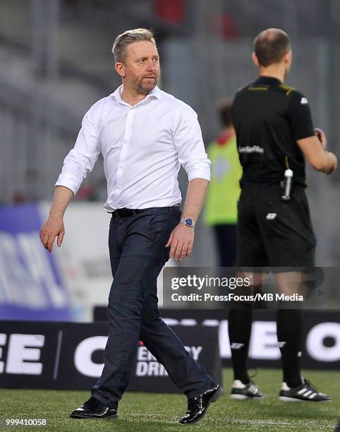 Jerzy Brzeczek during Polish Ekstraklasa game between Gornik Zabrze and Wisla Plock on April 21, 2018 in Zabrze, Poland.