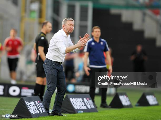 Jerzy Brzeczek during Polish Ekstraklasa game between Gornik Zabrze and Wisla Plock on April 21, 2018 in Zabrze, Poland.