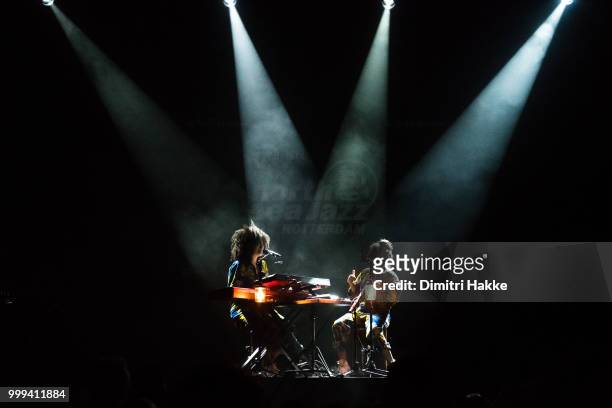 Lisa-Kainde Diaz and Naomi Diaz of Ibeyi perform on stage at North Sea Jazz Festival at Ahoy on July 13, 2018 in Rotterdam, Netherlands.