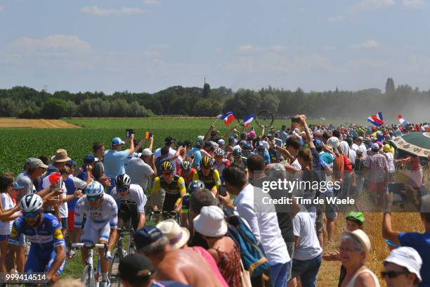 Fernando Gaviria of Colombia and Team Quick-Step Floors / Alexander Kristoff of Norway and UAE Team Emirates / Christopher Froome of Great Britain...