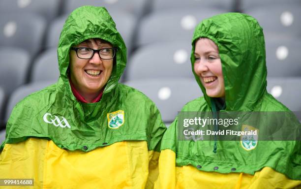 Dublin , Ireland - 15 July 2018; Kerry supporters Margaret, left, and Clodagh O'Sullivan from Annascaul, County Kerry, prior to the GAA Football...