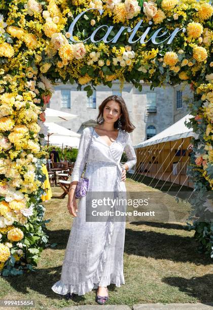 Genevieve Gaunt attends Cartier Style Et Luxe at The Goodwood Festival Of Speed, Goodwood, on July 15, 2018 in Chichester, England.