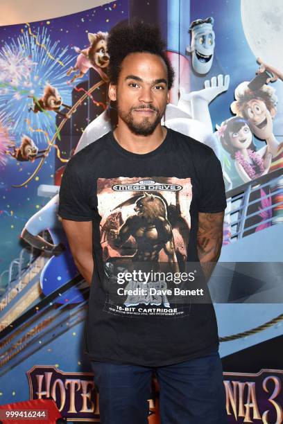 Dev Griffin attends the Gala Screening of "Hotel Transylvania 3: Summer Vacation" at Vue Leicester Square on July 15, 2018 in London, England.